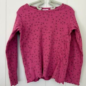 Zara Pink Ribbed Top with flowers